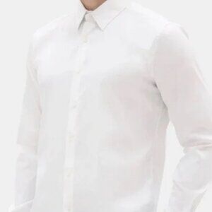 Theory Crisp White Dress Shirt Mens LONG SLEEVE  16.5 34/35